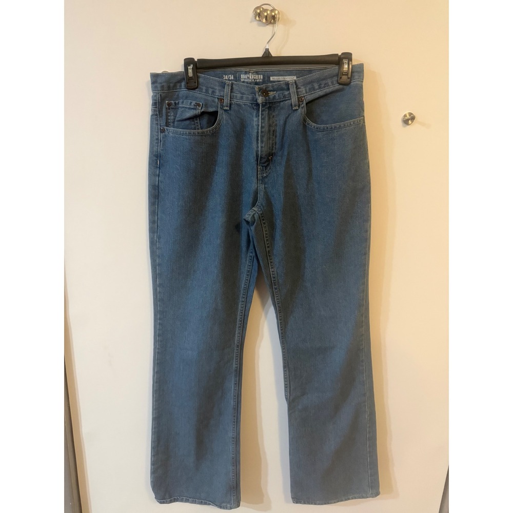 Urban Pipeline Relaxed Bootcut Jeans Mens 34x34 Medium Wash Denim